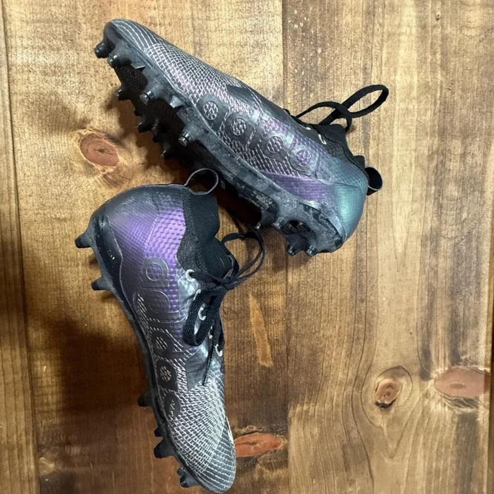 Adidas Predator Soccer Cleats Youth US 3.5 Black Purple FG Football Boots